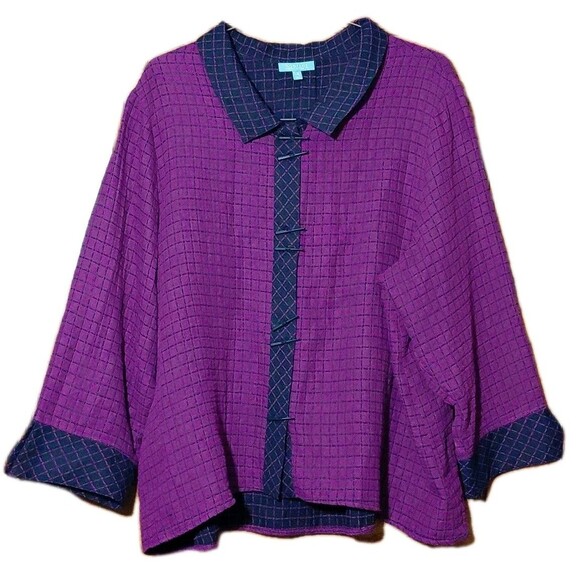 Habitat Women's Sweater in Purple with Black Trim - Picture 1 of 11